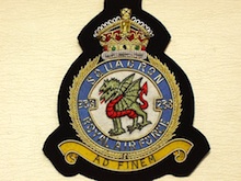 238 Squadron RAF KC blazer badge - Click Image to Close